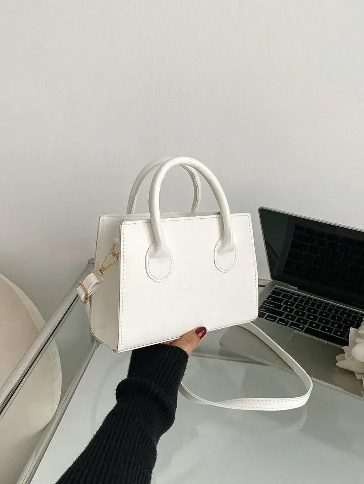 Mini leather tote bag
