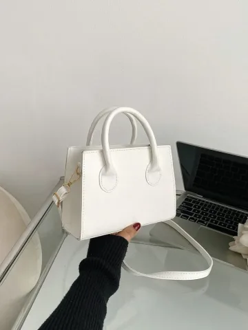Mini leather tote bag